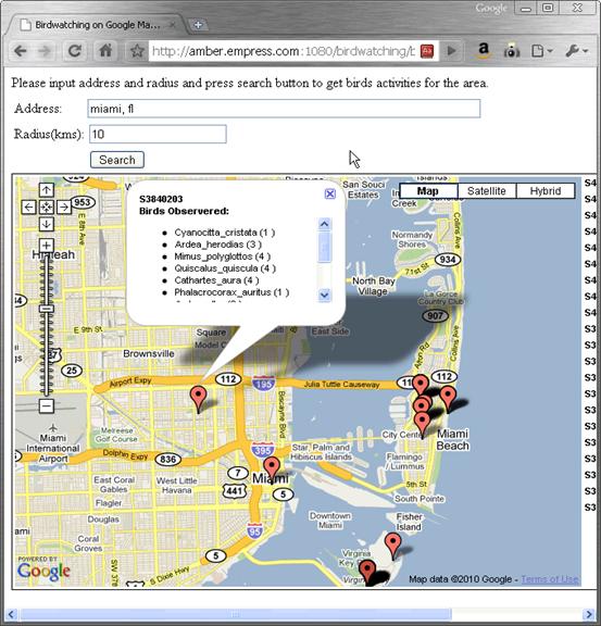  Querying Birds Observations by Location